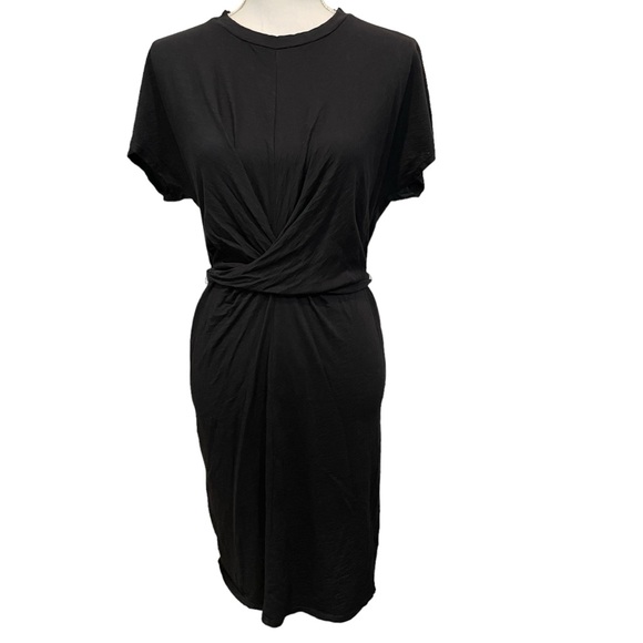 Velvet by Graham & Spencer Dresses & Skirts - Velvet by Graham and Spencer Vintage Slub Black Wrap Dress. Size S